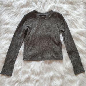 HEATHER GRAY KNIT LONG SLEEVE